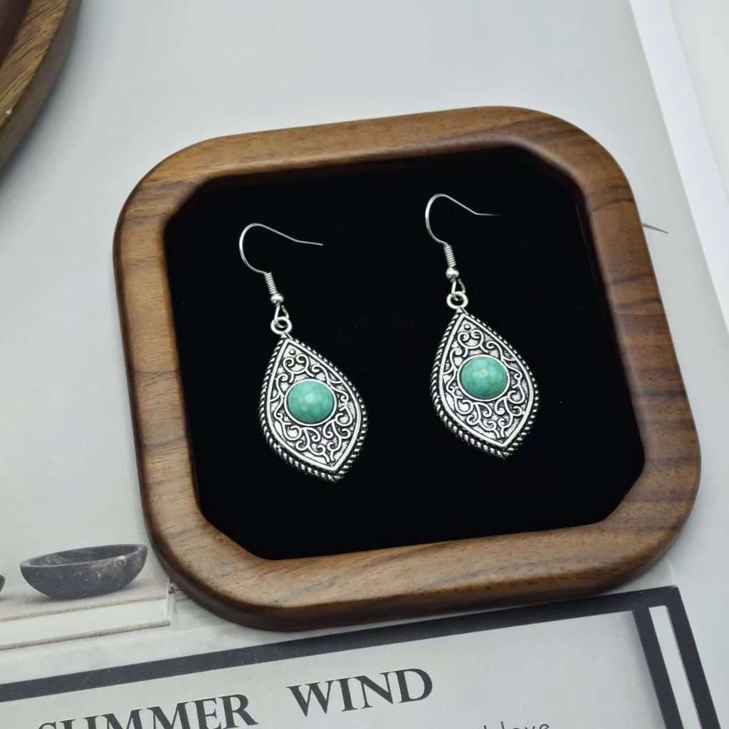Hot-selling Turquoise Earrings Multi-piece Set Bohemian Personality Geometric Earrings Earrings