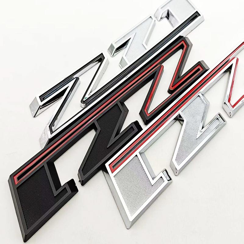 3D ABS Red Chorme Logo Z71 Emblem Car Fender Badge For Chevrolet Tahoe Colorado Cheyenne Chevy Silverado Z71 Sticker Accessories