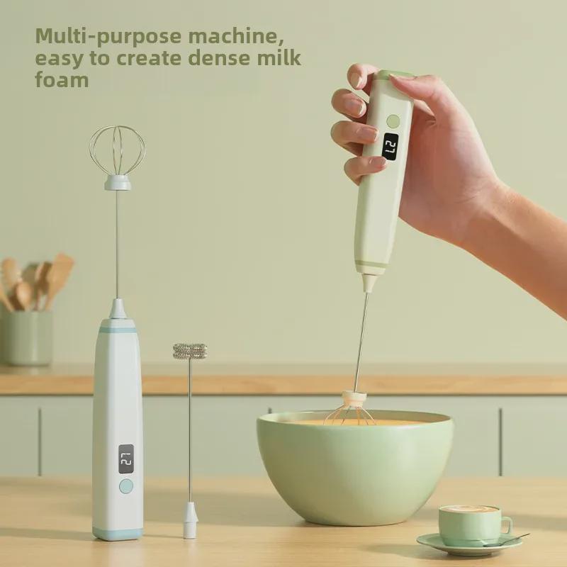 Nový styl elektrický ruční napěňovač mléka a šlehač vajec - Míchadlo na mléko pro kávu