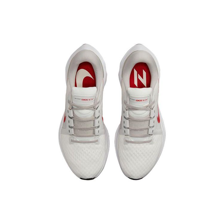Nike  Air Zoom Vomero 16 White University Red Women Sneakers Cream Summit-White Light-Iron-Ore DA7698-103