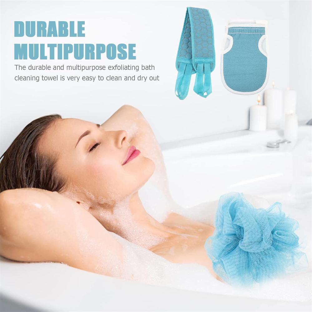 Exfoliating towel, back and body scrub, removes dry dead skin cells, removes dead skin, reusable