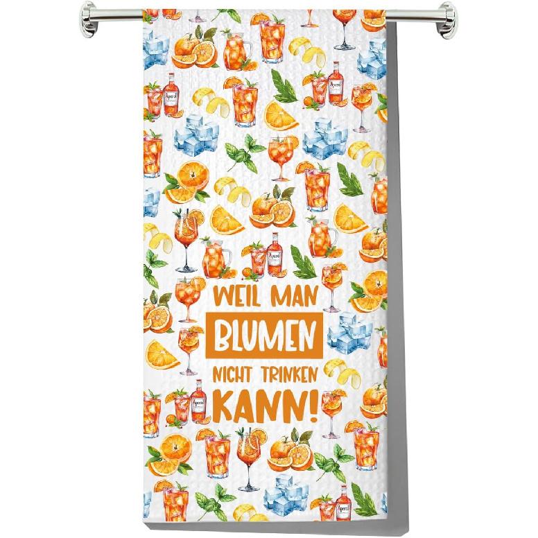 JNIAP Aperol Spritz Kitchen Towel Aperol Spritz Themed Gift Aperol Spritz Dish Towel Italian Aperol Spritz Lover Gifts Aperol Spritz Hand Towels Weil Man Kt