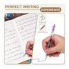 PATIKIL 10 Pcs 0.5mm Gel Pens, Knock Type Dark Purple Gel Ink Medium Point Rollerball Pens, Smooth Writing Quick Dry for Journaling, Note Taking,
