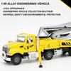 1/55 Scale Alloy Concrete Pump Car Model Toy, Engineering Construction Equipment Model for Kids Over 3 Years Old
