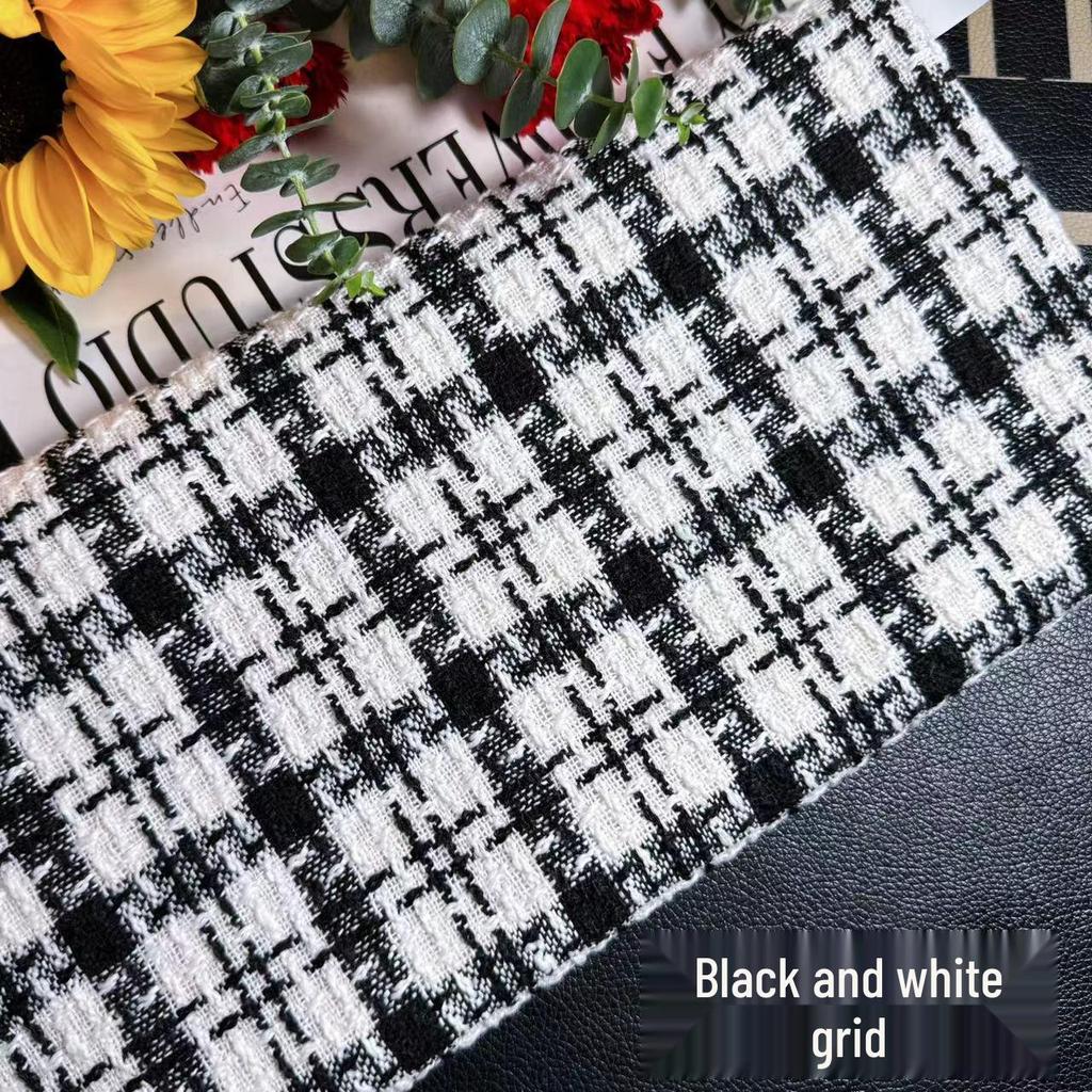 Gold Thread Plaid Fabric for DIY Handmade Bouquets and Bags