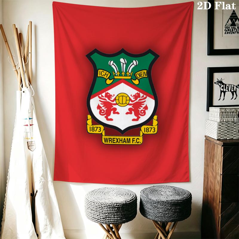 Wrexham AFC Wall Tapestry Aesthetic Wall Hanging Printed Fabric Blanket Decorative Tapestries for Bedroom Living Room Home Decor