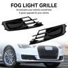 2PCS Front Bumper Foglight Cover Grill Grille Fit A6 C7 2014-2018 Black