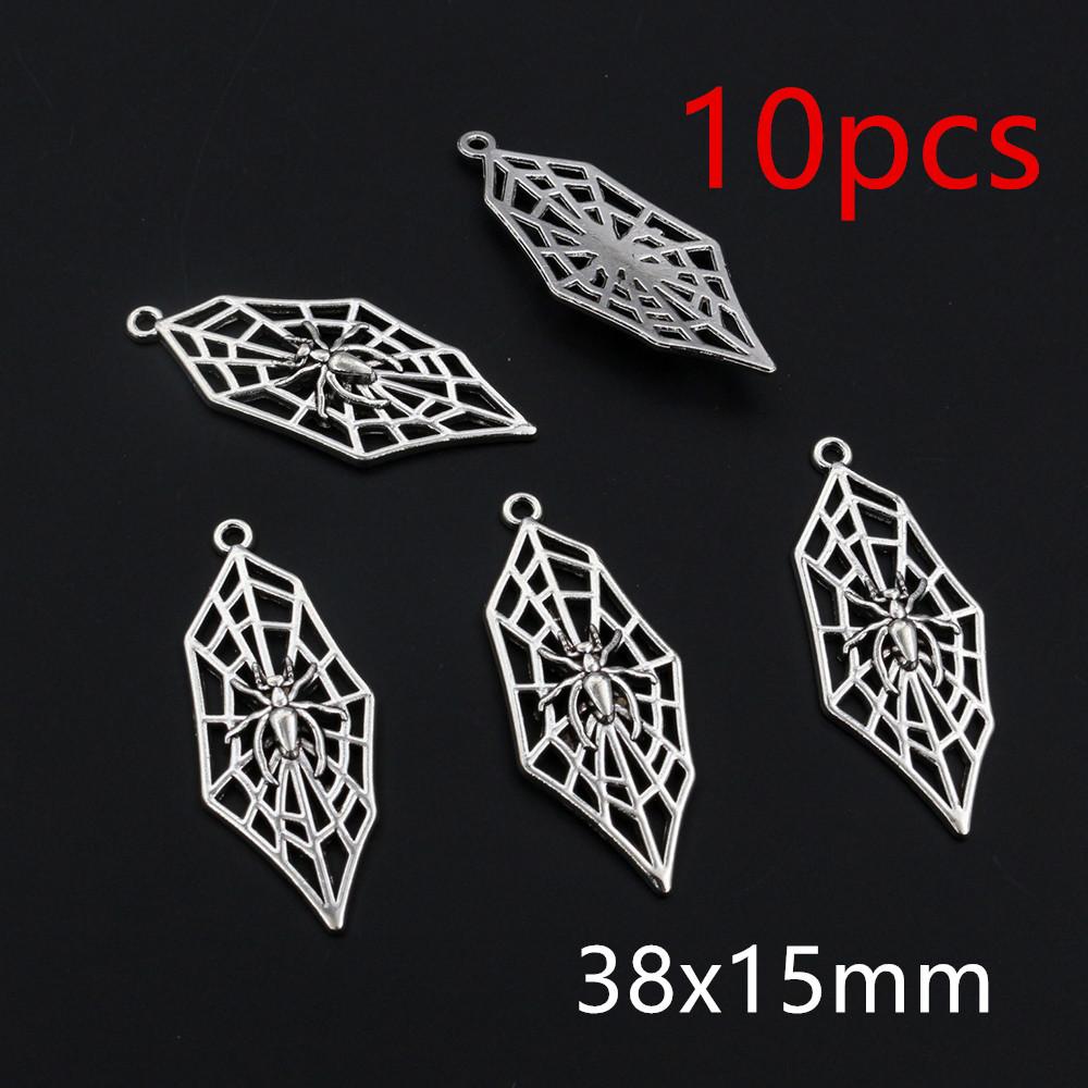 10-20pcs Antique Silver Plated Spider Handmade Charms Pendant DIY Jewelry Making Accessories Findings for Bracelet Necklace