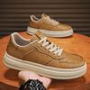 2026 Leder Plateau Skateboard Schuhe Herren Turnschuhe Klobige Skate Board Schuhe Flache Sneaker Dicke Sohle Niedrige Freizeitschuhe