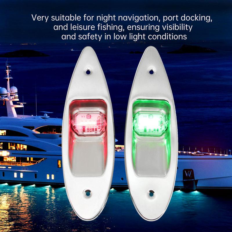 ZMFJH Green+Red LED Boat Side Light Waterproof Navigation Light Corrosion Resistant Signal Sailing Lamp For Marine Boat Yacht