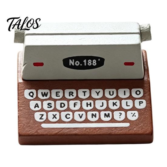 Desktop Memo Holder Retro Wooden Typewriter Clip, Vintage Desk Place Card Holder, Postcard Display Stand Decorative Message Photo Picture for