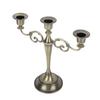Metal Candle Holder 3 Arms High Gloss Retro Exquisite Candlestick Holder for Dining Tables Wedding Decoration