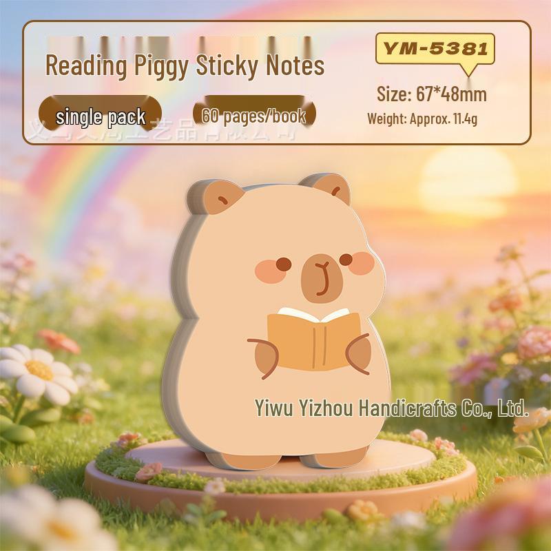 Cute Irregular Shape Cartoon Animal Sticky Notes - DIY Notepads for Students & Creative Stationery Gifts
