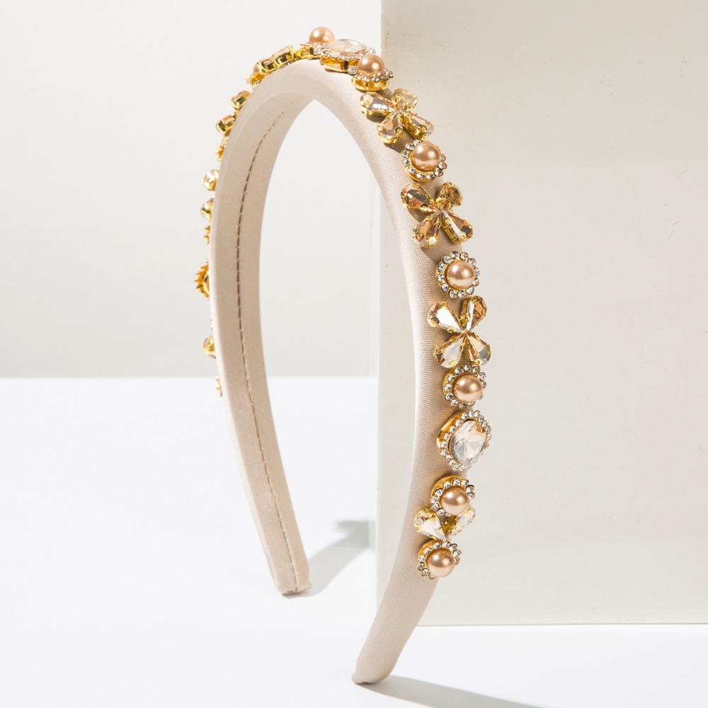 Modisches barockes Strass-Stirnband Glänzende verstellbare Haaraccessoires Koreanisches Kopfschmuck Modenschauen