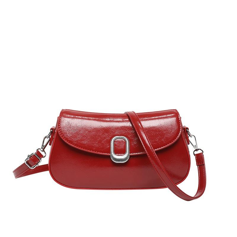High-end fashion saddle bag women's new trend versatile messenger bag niche design casual women's bag