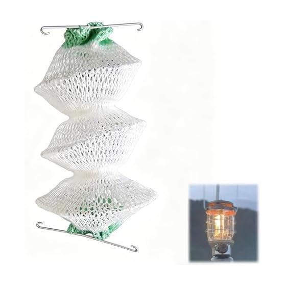 Mantle, 3-layer high-brightness gas lantern replacement mantle, 2500 lumen compatible, for camping and outdoor use, double hook fixed type,