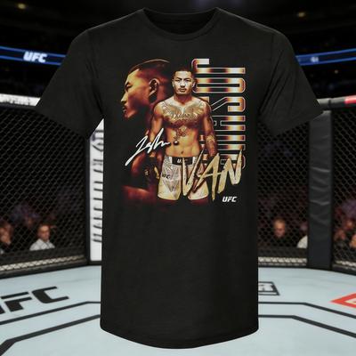2026 Summer UFC Joshua Van Fighting Graphic Tshirt Women Sports Cotton Short Sleeve Loose Leisure Fitness Shirt Unisex