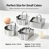 Lihe Stainless Steel Mousse Rings, Multi Shape Cookie & Cake Molds, Household DIY Baking Tools