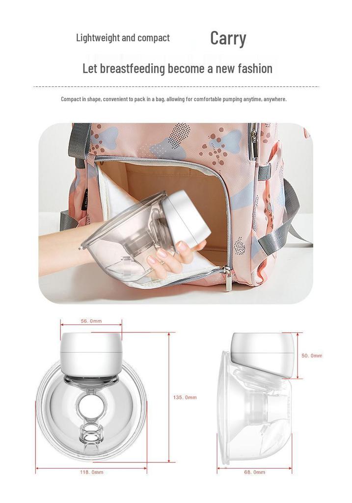 Hands-Free Wearable Electric Breast Pump - Portable, Fully Automatic Milk Collector
