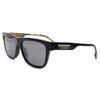 Burberry Exceptional Style Polarised Square Frame Sunglasses Plate Frame Butterfly Sunglasses Men's Black