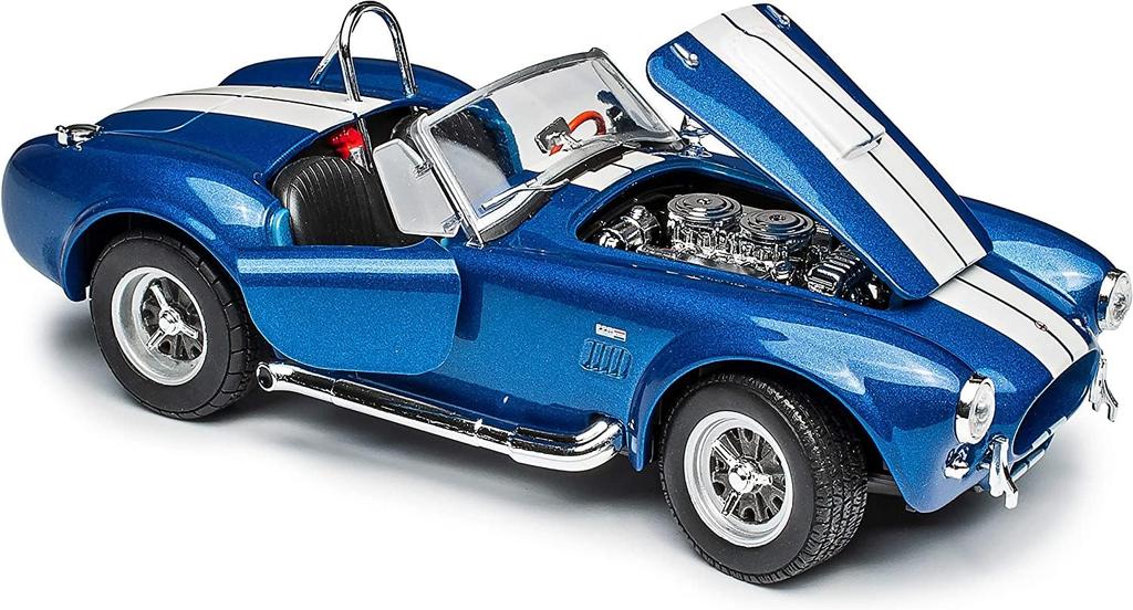 WELLY Ford 1965 Shelby Cobra 427 SC Blue Diecast Miniature Car Finished Model 24002W BL 1/24 /