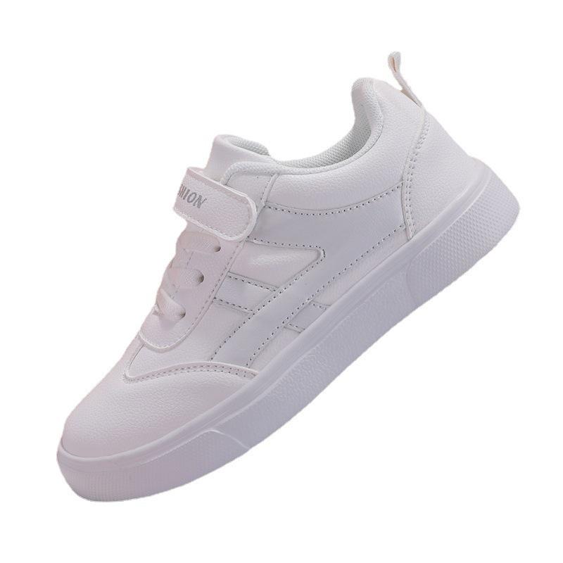 Children's little white shoes Boys' board shoes Spring and autumn new middle-aged children's and girls' four-season shoes Soft sole Campus little