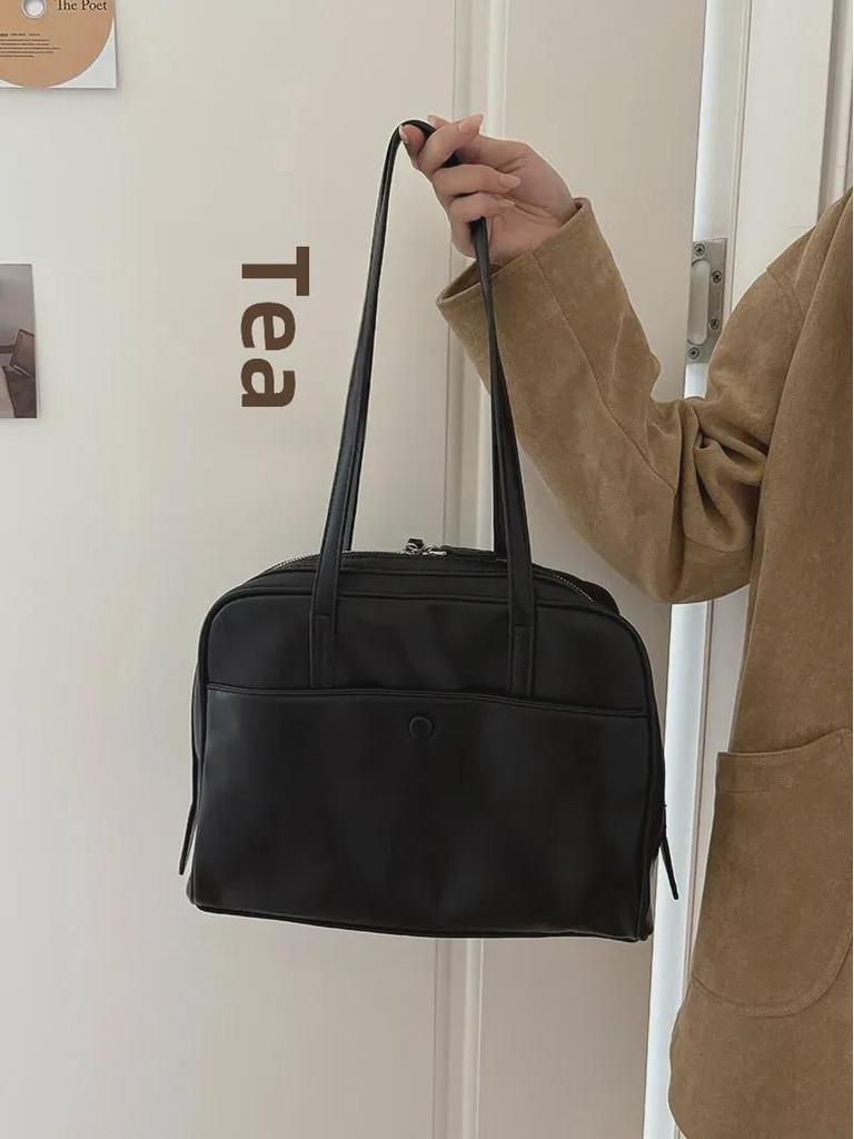 Korean Retro 2025 Women's Commuting Large Capacity Tote Bag