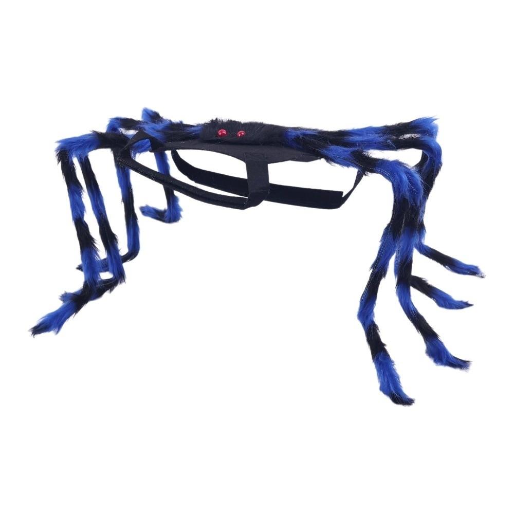 Furry Pet Spider Costume Creative Cat Cosplay Costume Funny Pet Spider Harness Role Playing S синий