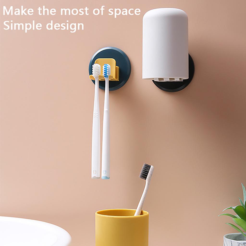 Mouthwash Cup Toothbrush Storage Household Washbasin Free Punching Rack Bathroom Supplies