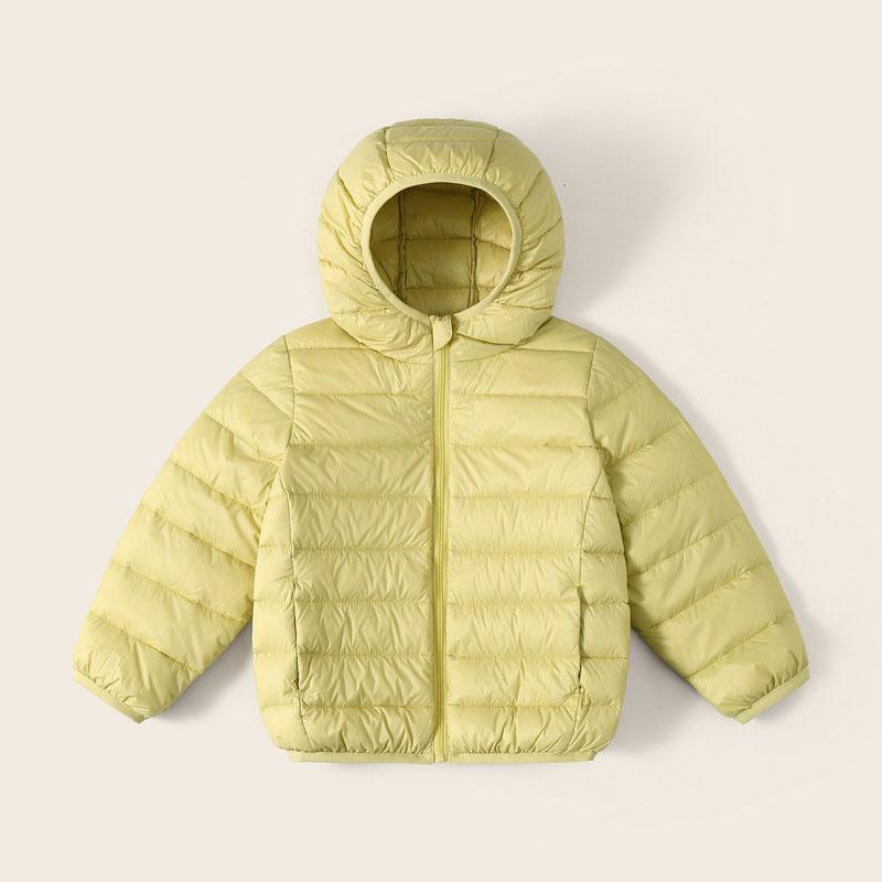 Children's Lightweight Down Jacket White Duck Down Parka with Hood Warm Boys Girls Outdoor Jacket