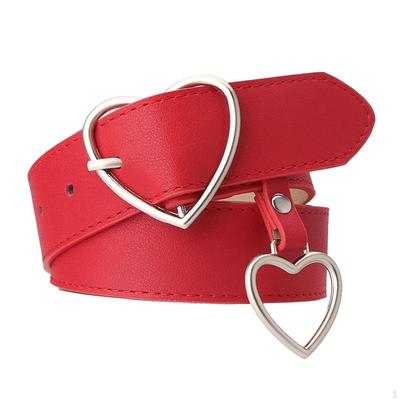 Heart Shape Women Belts Leather Waist Band Jeans Pants Dress