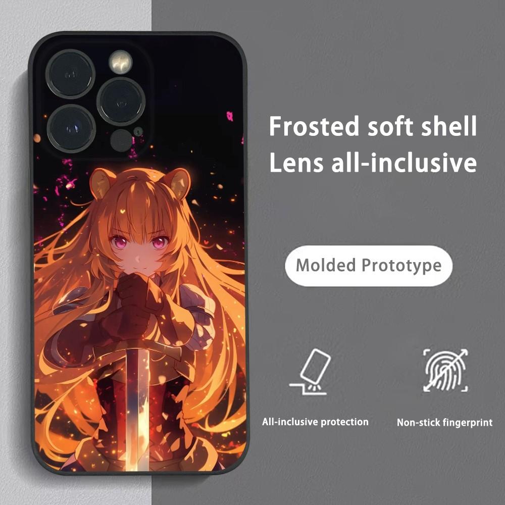 R-Raphtalia Anime Girl Phone Case For iPhone 16 15 14 13 Pro Max Plus Mini Frosted Soft Shell Funda Shockproof Cases