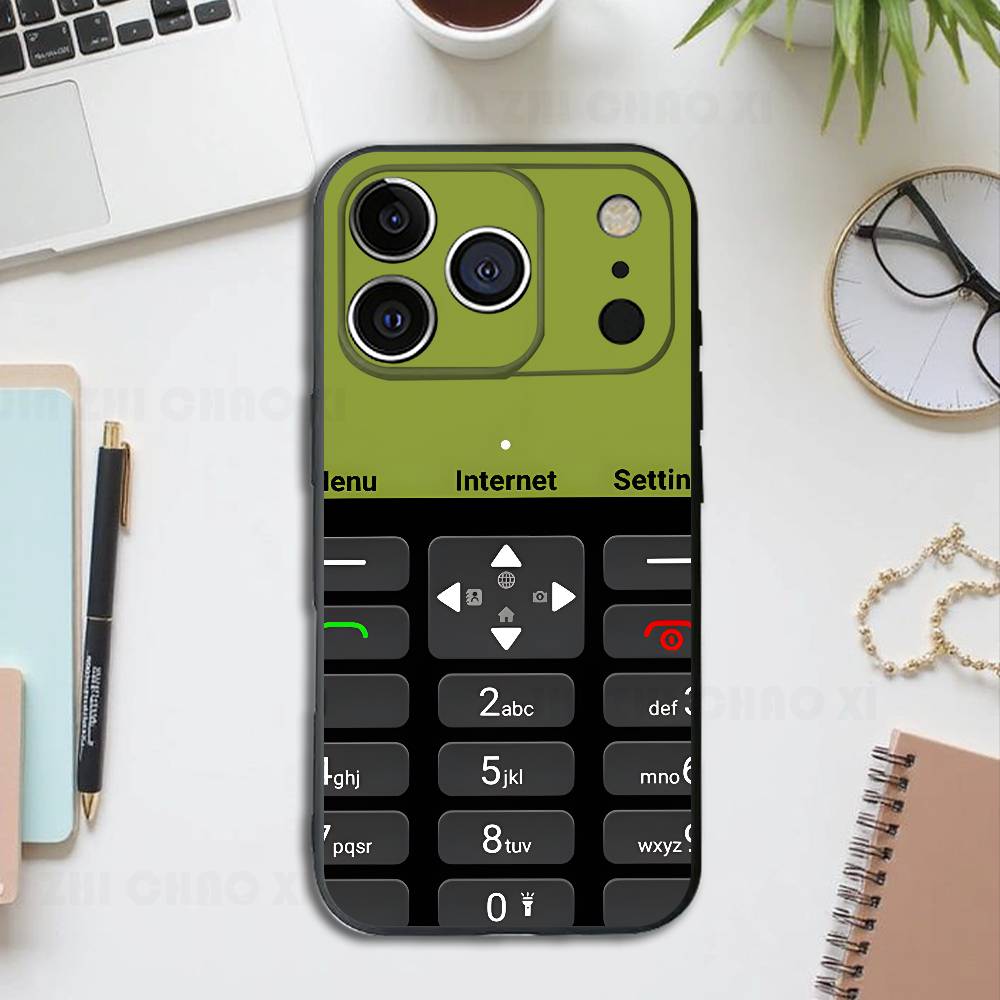 Old Phone Screen Silicone Phone Case For IPhone 17 16 15 14 13 12 11 X XS Plus Pro Max Shockproof Soft Cover