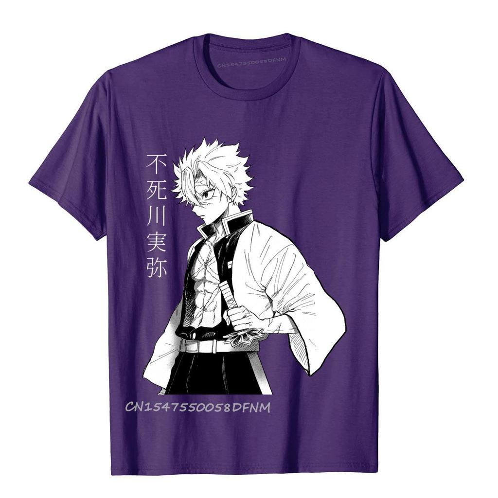 Classic Photo Sanemi Demon Anime Premium Cotton Boy Top T-Shirts Japan Style Tops T Shirt Funny Normal