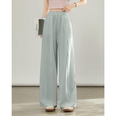 TERRE BLEUE Women's Casual Wide-Leg Pants