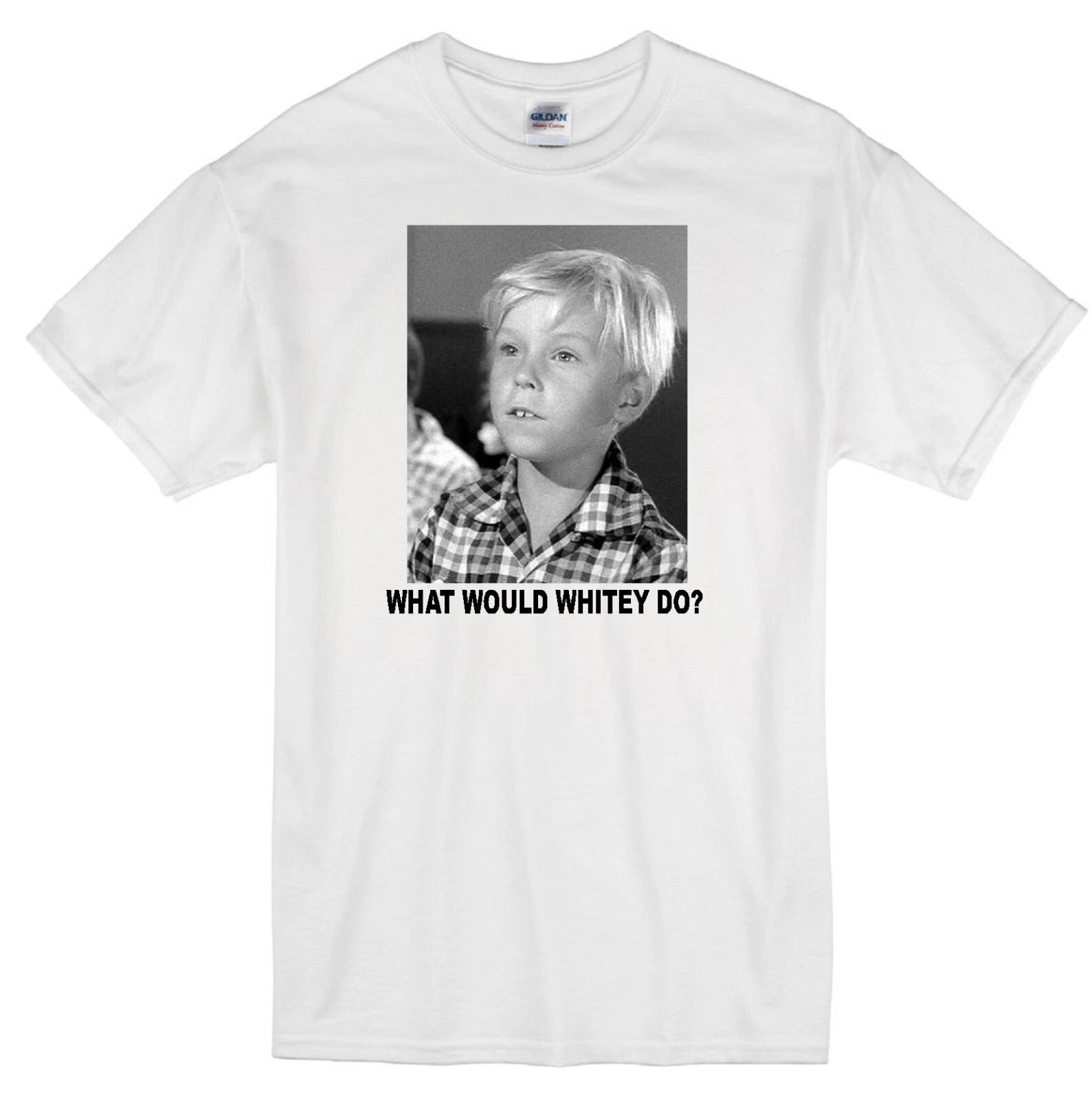 WHITEY WHITNEY WWD?  LEAVE IT TO BEAVER STANLEY FAFARA CLASSIC TV WHITE T-shirt S