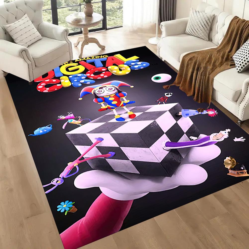 Amazing Digital Circus Square Rugs Are a Great Choice for Living Rooms, Bedrooms, Home Décor, and As Gifts.