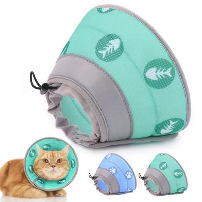 Katzenkegel Halsband Verstellbare Passform Haustierhalsband Weicher Kätzchenkegel zum Stoppen des Leckens Faltbar Leicht Nach