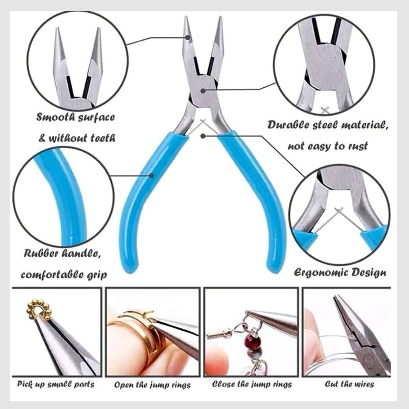 8Pcs Jewelry Needle Nose Pliers Side Cutter Jewellery Pliers Wire Cutter Round Nose Pliers Set Jewellery Making Tool