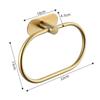Bathroom Towels Rack Black Washhand Hanger Ring Rail Bar Kitchen Storage Accessories Stainless Steel Towel Holder Self-adhesiv