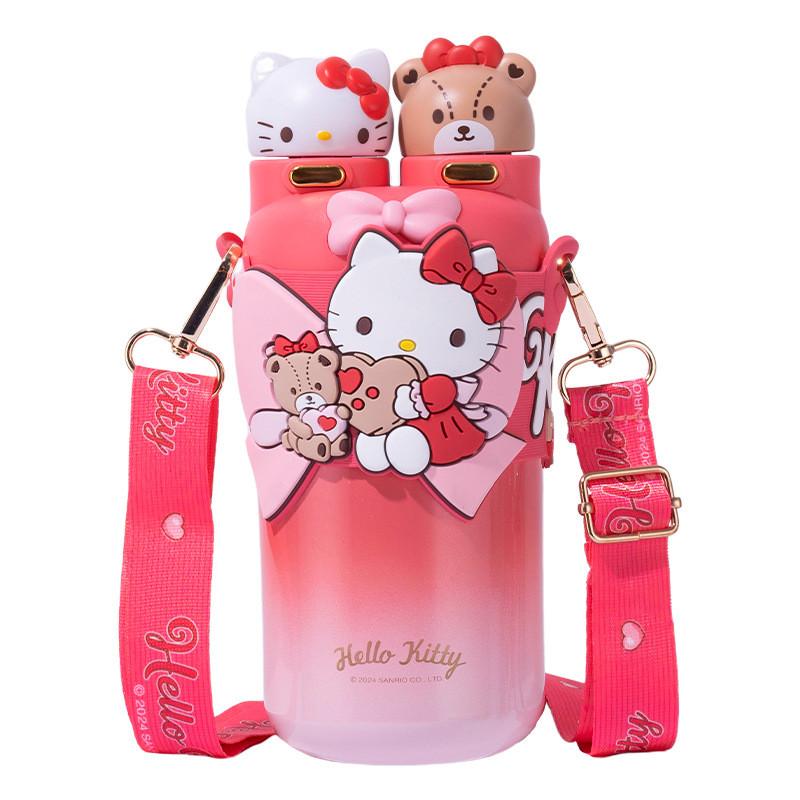 Hello Kitty 550ml Insulated Travel Mug With Straw Lock For Kids And Students