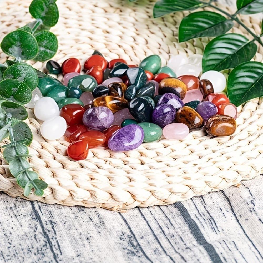 100g/Bag Irregular Natural Tumbled Stones Art Ornament Assorted Tumbled Gemstone Home Aquarium Decor Landscape Craft