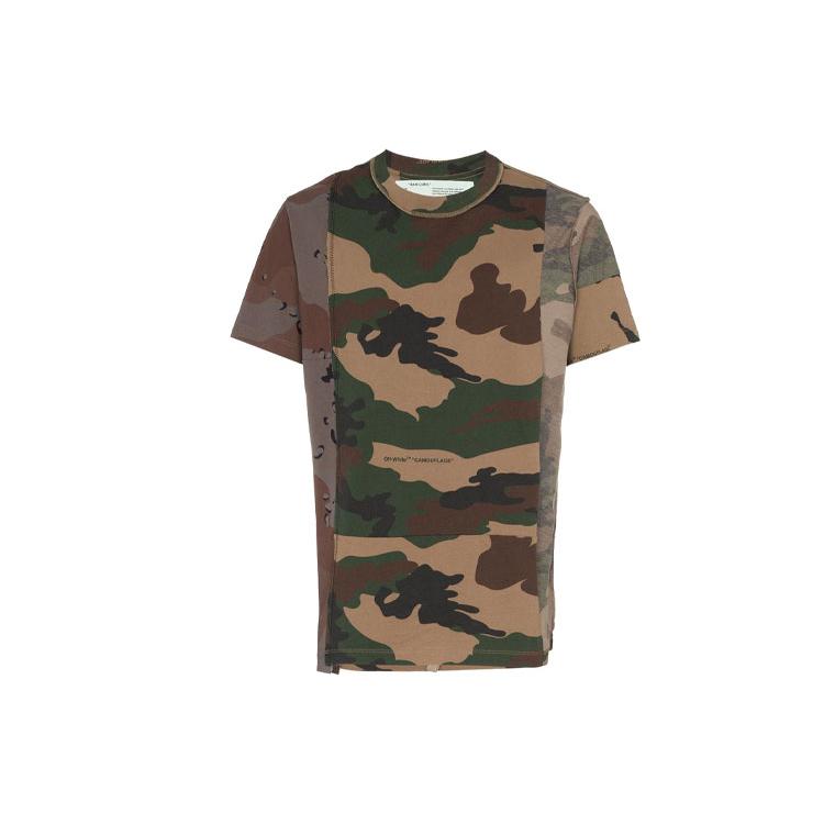 OFF WHITE T Shirt Mens Camouflage OMAA056F181850429901 XXS белый
