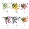 Artificial Flower Bundle Plastic Plants Outdoor Simulated Faux Bouquet Indoor for Window Garden Arrangement