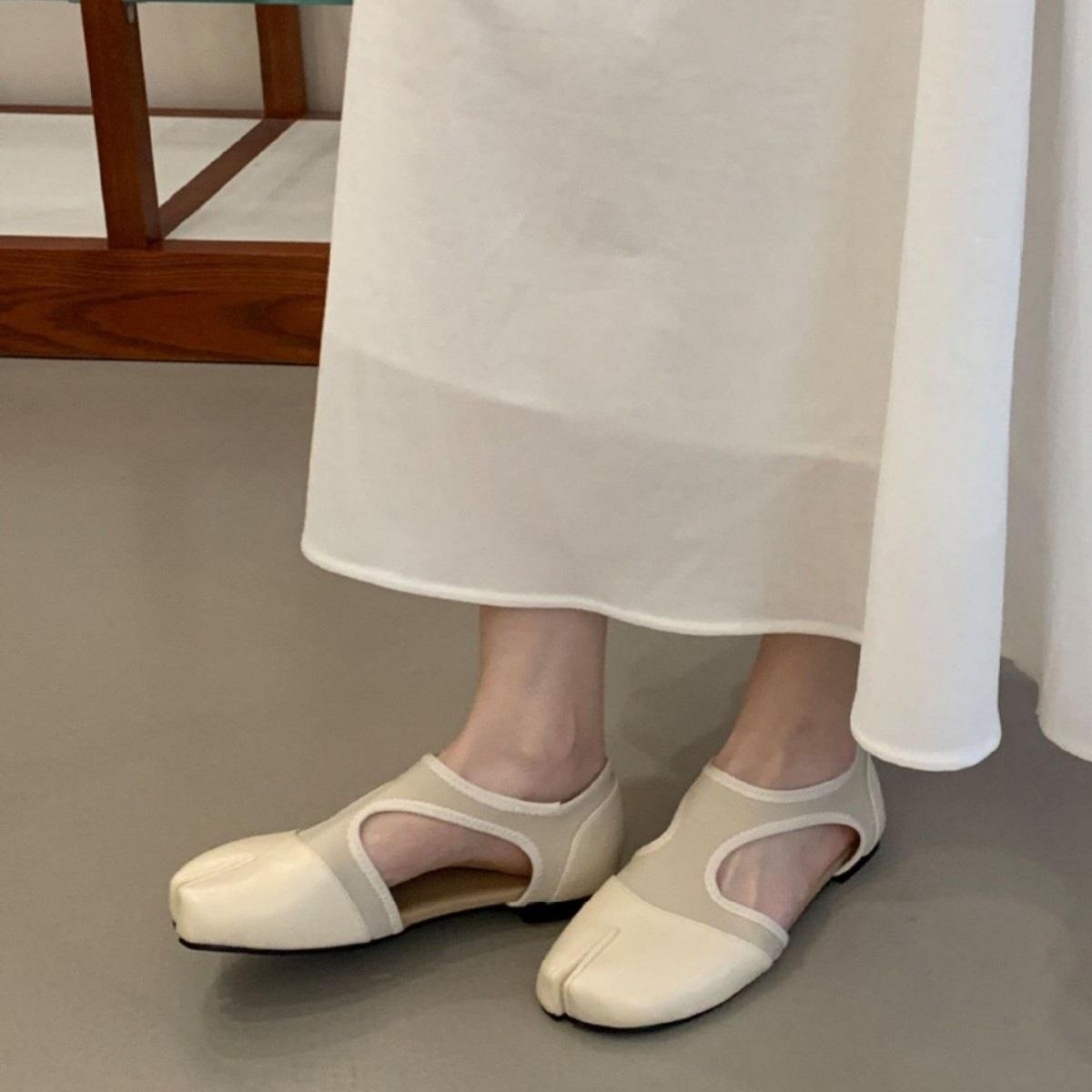 

Spring Split-Toed Ballet Shoes Women S Flat Mary Jane Single Shoes Niche Soft And Comfortable Shallow Women S Shoes 35