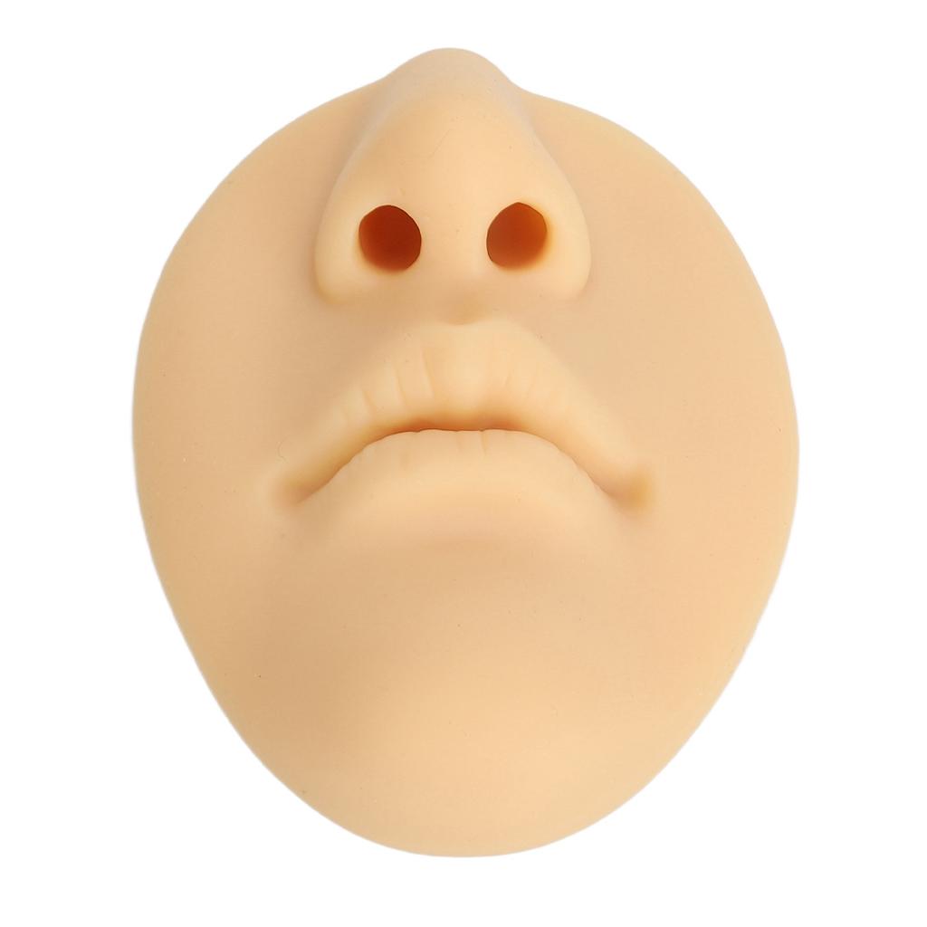 Silicone Mouth Nose Model 3D Realistic Reusable Display Nose Piercing Practice Model Skin Color
