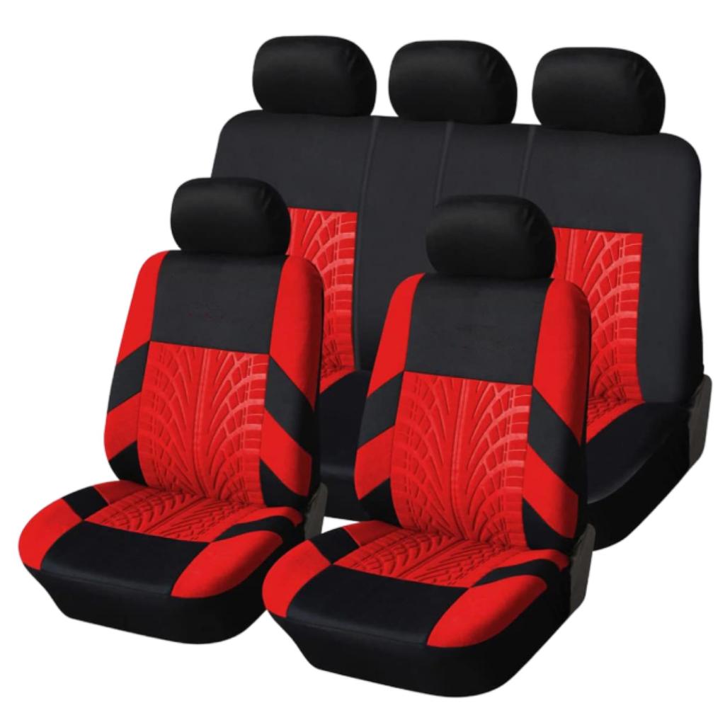 Universal Car Seat Set of Front and Rear Breathable Easy Fits Kei and Standard and Rear Universal Fit Set of Covers, 5, Seats, Mesh, Stretchy,