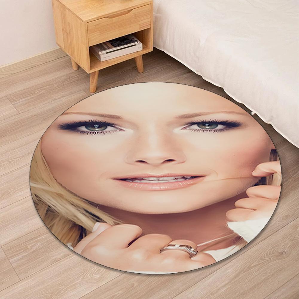 Helene Fischer Printed Round Rug Carpet Chair Rug Area Rug Entryway Doormats,for Office Chair Living Room Bedroom Kitchen Room.