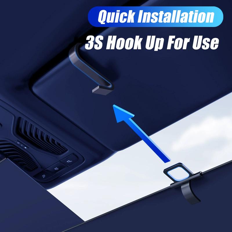 SEAMETAL Telescopic Car Sun Shade Hidden Windshield Sun Protection Cover UV-Blocking Privacy Curtains 72-140cm Adjustable Width