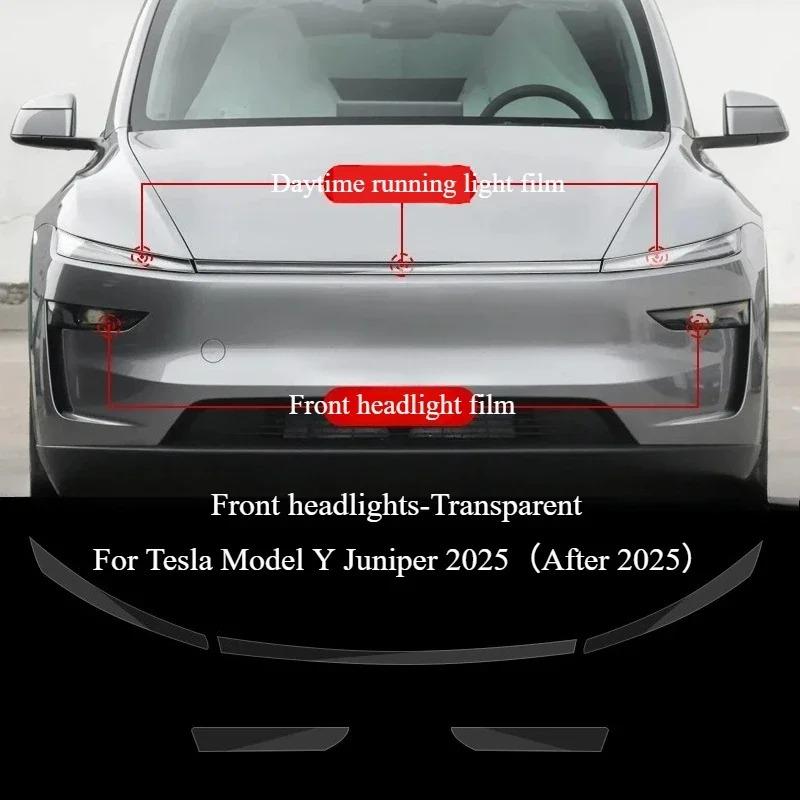 TPU-Scheinwerferfolie für Tesla Model Y Juniper 2025 Autozubehör Transparente Rücklicht-Schutzfolie Geschwärzt Wasserdicht